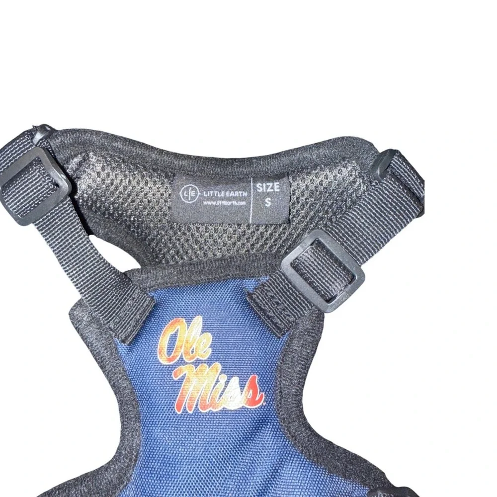 Little‎ Earth Ole Miss Rebels Dog Pet Harness Vest Size S Blue Red